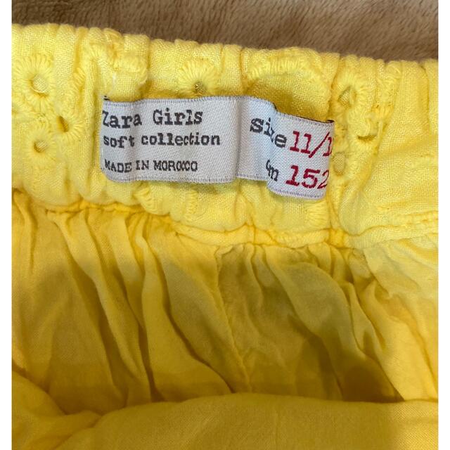 ZARA KIDS(ザラキッズ)の美品 ZARA GIRLS スカート 11/12 152cm 黄色 キッズ/ベビー/マタニティのキッズ服女の子用(90cm~)(スカート)の商品写真