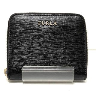 フルラ(Furla)のFURLA(フルラ) 2つ折り財布 - 黒 レザー(財布)