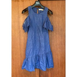 ザラキッズ(ZARA KIDS)の美品 ZARA GIRLS オフショルダーワンピース 164cm(ワンピース)