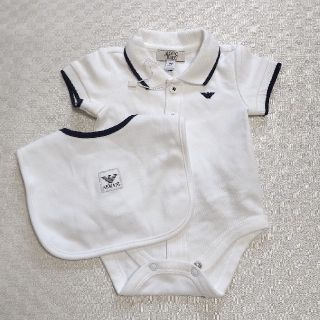 アルマーニ(Armani)のARMANI  BABY  ロンパース & スタイ セット 1M(ロンパース)