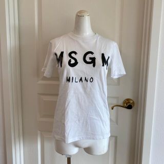 エムエスジイエム(MSGM)のMSGM白TシャツXSロゴT drawerATONブランド好きな方に(Tシャツ(半袖/袖なし))