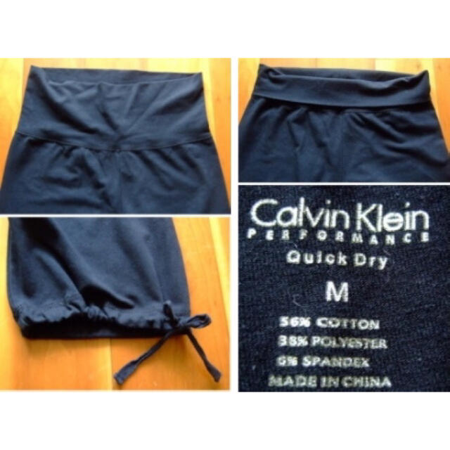 ck Calvin Klein(シーケーカルバンクライン)のCalvin Klein/カルバンクライン･ヨガパンツ･ルームパンツ･黒･M レディースのルームウェア/パジャマ(ルームウェア)の商品写真