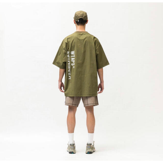 WTAPS ダブルタップス 22SS 221WVDT-SHM08 CHIT SS COTTON WEATHER ボックスシルエット スタンドカラー ウェザー チット 半袖 シャツ オリーブ系 03