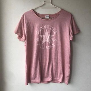 コンバース(CONVERSE)のコンバース  Tシャツ　薄手　M ピンク　ルームウェアに(Tシャツ(半袖/袖なし))