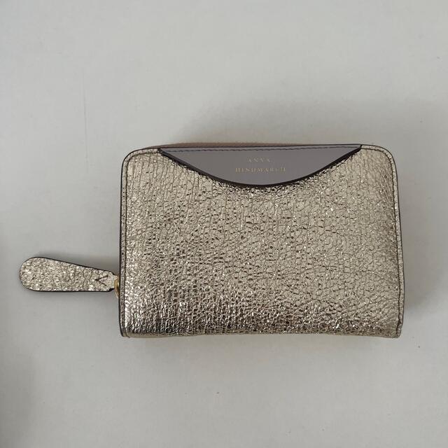 ANYA HINDMARCH】アニヤハインドマーチ ザニー ミニ 三つ折り ウォレット レディース やぎ革 H 7.8cm W 9.4cm D  3.5cm(505504712) | アニヤハインドマーチ(ANYA HINDMARCH) - d fashion