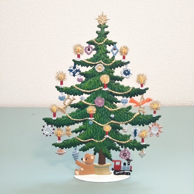 クリスマスツリー錫製 スタンド WH天使 ドイツ伝統工芸品