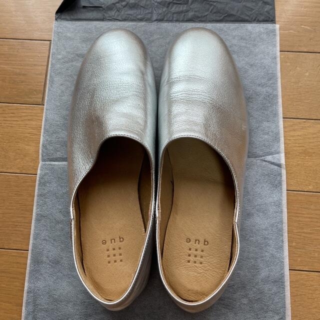 que shoes plain キュー プレーン シルバー 24.5-25㎝ - ローファー/革靴