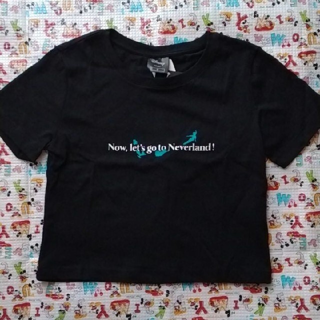 GU(ジーユー)のGU チビT ピーターパン S ブラック レディースのトップス(Tシャツ(半袖/袖なし))の商品写真