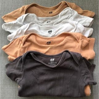 エイチアンドエム(H&M)のH&M 半袖 90 ロンパース 5枚　セット(下着)