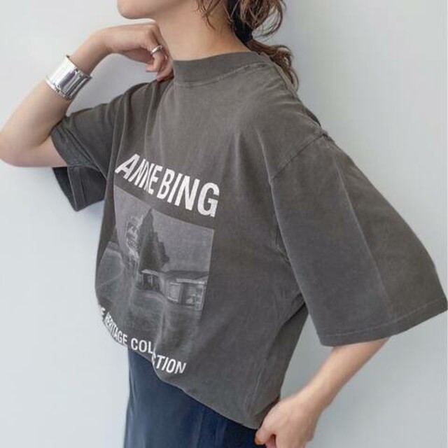 L'Appartement DEUXIEME CLASSE(アパルトモンドゥーズィエムクラス)のL'Appartement ANINE BING/アニービン T-SH レディースのトップス(Tシャツ(半袖/袖なし))の商品写真