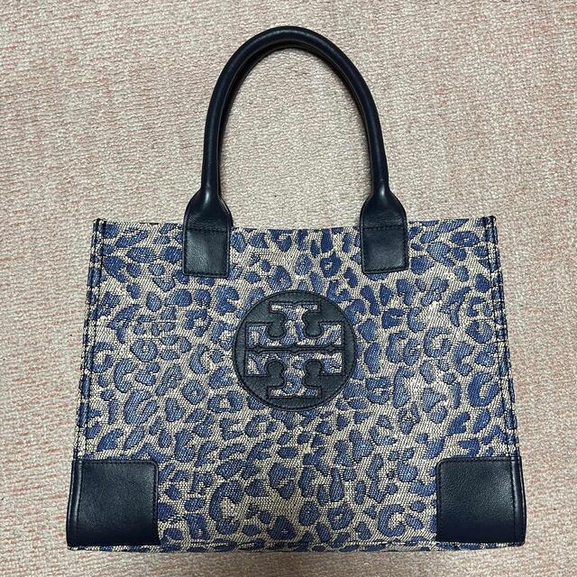 Tory Burch トリーバーチ トートバッグ ヒョウ柄 ネイビー