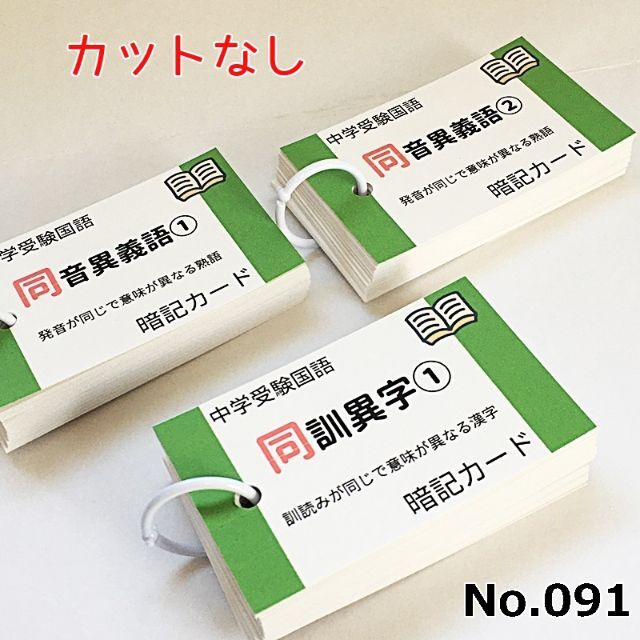 【091】中学受験国語 同音異義語、同訓異字２００語 カット前