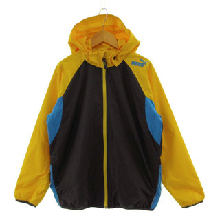 プーマ(PUMA)のPUMA ジャケット ウインドブレーカー ロゴ フード 黄色 グレー 青 160(その他)