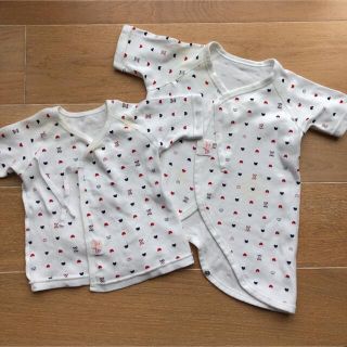 赤ちゃんの城　新生児 短肌着 コンビ肌着セット　50〜60(肌着/下着)