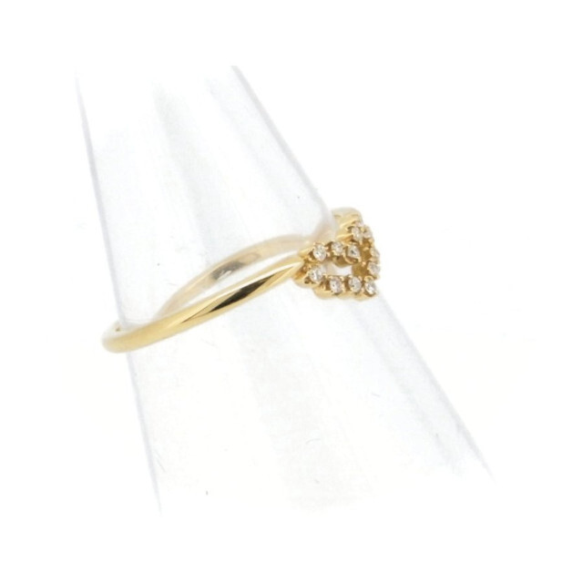 ✨#✨ アーカー ハートダイヤモンドリング 指輪 8号 0.06ct K18YG(18金