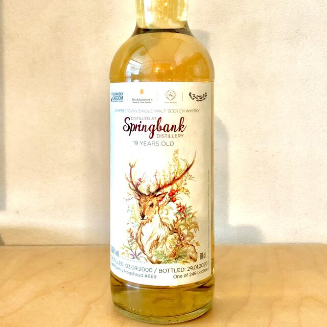 スプリングバンク 2000 19年 鹿バンク SPRINGBANK  食品/飲料/酒の酒(ウイスキー)の商品写真