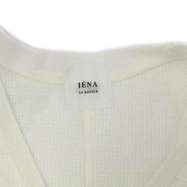 IENA(イエナ)のイエナ ヘンリーネック カットソー 長袖 ワッフル地 タグ付き F 白 レディースのトップス(カットソー(長袖/七分))の商品写真