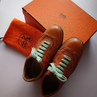 エルメス(Hermes)のHERMES エルメス　スニーカー　QUICK　オレンジ　36.5サイズ(スニーカー)