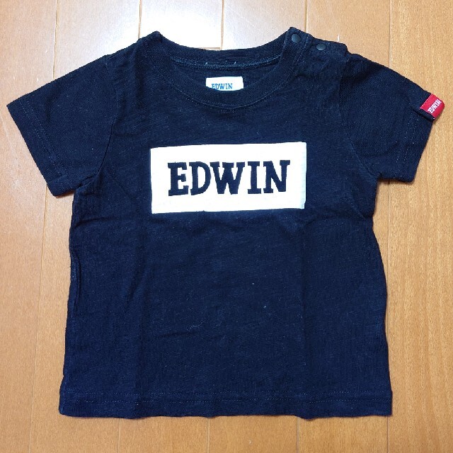 EDWIN(エドウィン)のEDWIN ロゴ Tシャツ 80 黒 キッズ/ベビー/マタニティのベビー服(~85cm)(Ｔシャツ)の商品写真