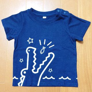 イオン(AEON)のAEON TOPVALU ワニ Tシャツ 80 紺色(Ｔシャツ)