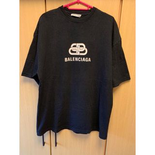 バレンシアガ　ロゴ　Tシャツ　TGV75 BB トップス　ブルー