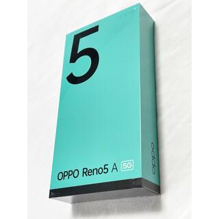 アンドロイド(ANDROID)の【未開封新品】 CPH2199BK(RENO5A) OPPO android(スマートフォン本体)
