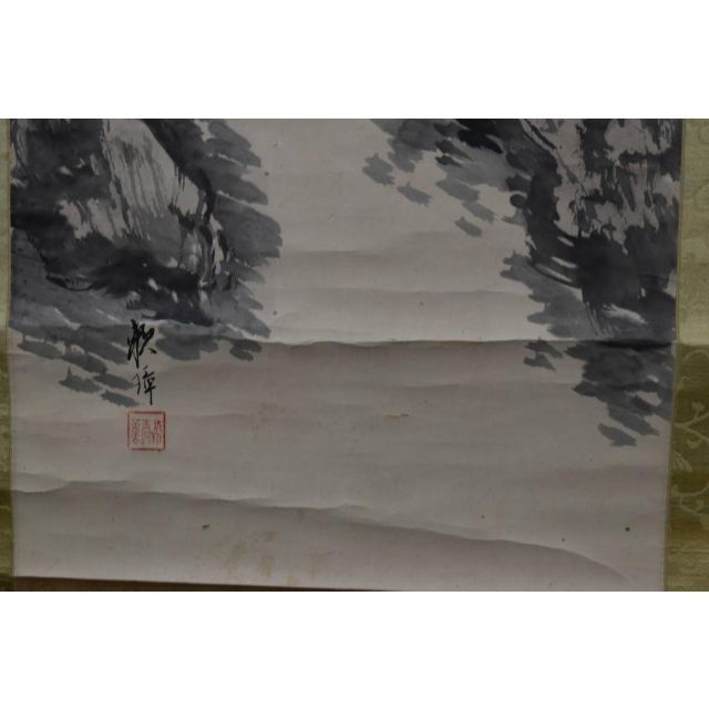 真作】田中頼璋/高士探梅図/山水人物図/掛軸☆宝船☆Z-893