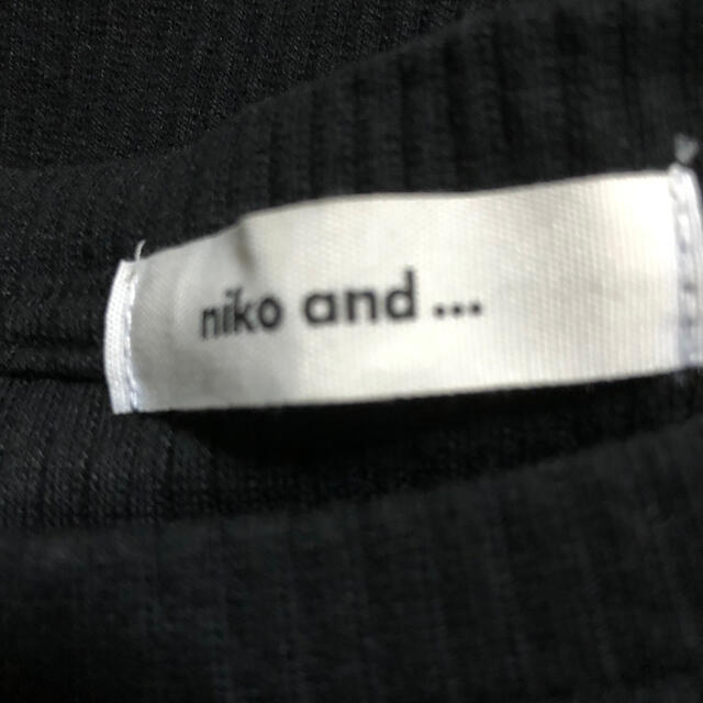 niko and...(ニコアンド)のniko  and...◆黒◆リブカットソーワンピース レディースのワンピース(ひざ丈ワンピース)の商品写真