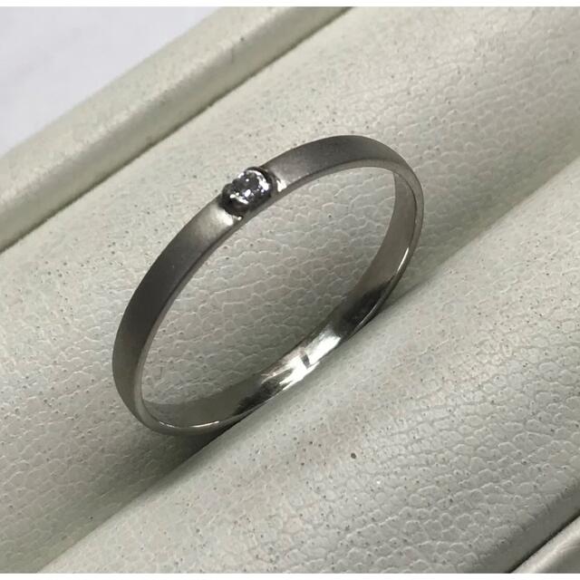 ☆大きな23号☆プラチナPt900/ダイヤモンドリング0.05ct☆マット仕上げ