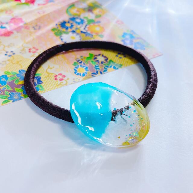 お買得!】 【売り切れました】♡海の透き通る宝石レジンヘアゴム♡【金属アレルギー対応】 ヘアアクセサリー - sanmartinbakery.us