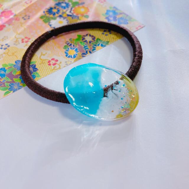 再入荷/予約販売! レジンヘアゴム 海 水面 上品 cerkafor.com