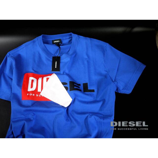 メンズDIESEL Tシャツ T DIEGO QA T-SHIRT ブルー M