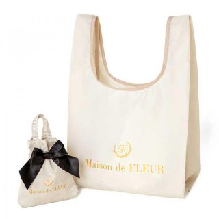 メゾンドフルール(Maison de FLEUR)の【新品】Maison de FLEUR ローソン限定 エコバッグ アイボリー(ファッション)