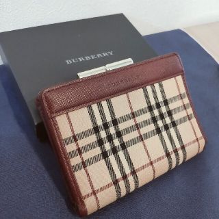 バーバリー(BURBERRY)のバーバリー BURBERRY 二つ折り財布 ノバチェック (中古)(財布)