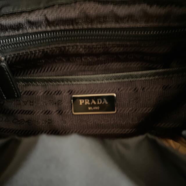 美品　PRADA 三角プレートリュック　ブラックバッグ