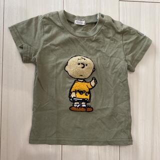 フタフタ(futafuta)のTシャツ　チャーリーブラウン　スヌーピー　birthday トップス　80 緑(Ｔシャツ)