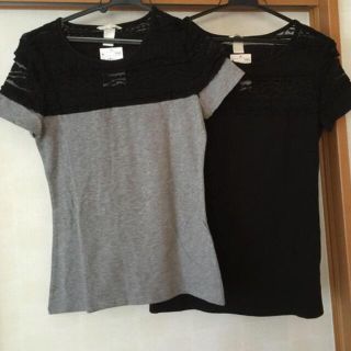 エイチアンドエム(H&M)の新品　H&M  レースTシャツ(Tシャツ(半袖/袖なし))