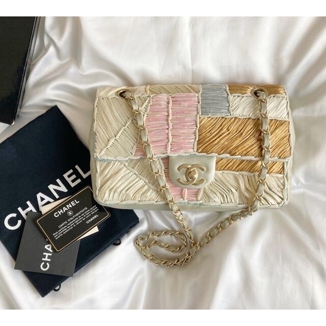 専用♡シャネル　CHANEL ラフィア　編み込み　チェーンショルダーバッグ