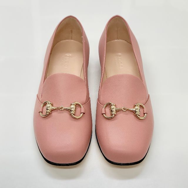 Gucci - 4442 未使用 グッチ ホースビット レザー ローファー ピンクの