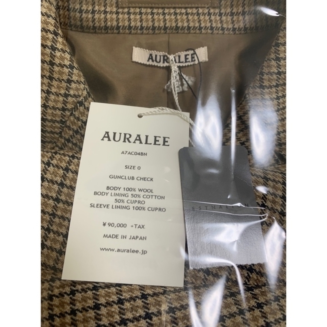 17AW AURALEE ガンクラブチェックコート　希少サイズ0