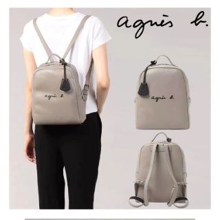 agnes b. - 【新品】agnes b.アニエスベーリュックレザー【ベージュ