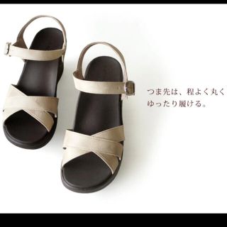 リゲッタ(Re:getA)のリゲッタサンダルウェッジソール　厚底　デニム バックストラップ(サンダル)