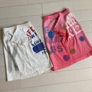 デニムダンガリー(DENIM DUNGAREE)のデニム＆ダンガリー★90★Ｔシャツ２枚セット★ネップ入り(Tシャツ/カットソー)