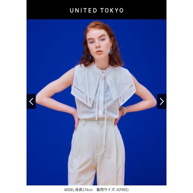 UNITED TOKYO ラッセルレースセーラーブラウスシャツ/ブラウス(半袖/袖なし)
