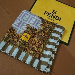 フェンディ(FENDI)のラベンダー★ フェンディ スカーフ ハンカチ(ハンカチ)