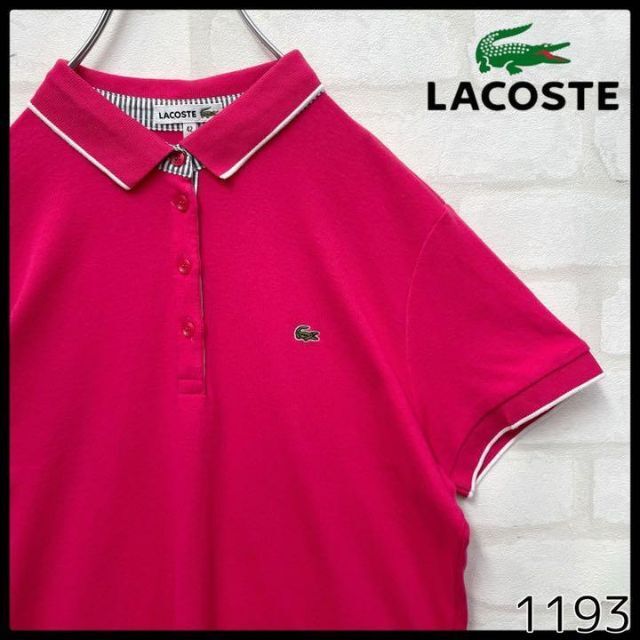 LACOSTE   大人気ラコステ レディース 半袖ポロシャツ ピンク ワン