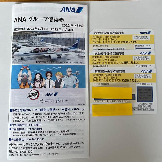 ANA(全日本空輸)(エーエヌエー(ゼンニッポンクウユ))のANA 全日本空輸　株主優待　2023年5月31日まで延長 チケットの優待券/割引券(その他)の商品写真