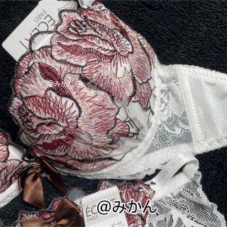 魅惑的な✨♥️フローライトリリーレース刺繍ブラショーツセット