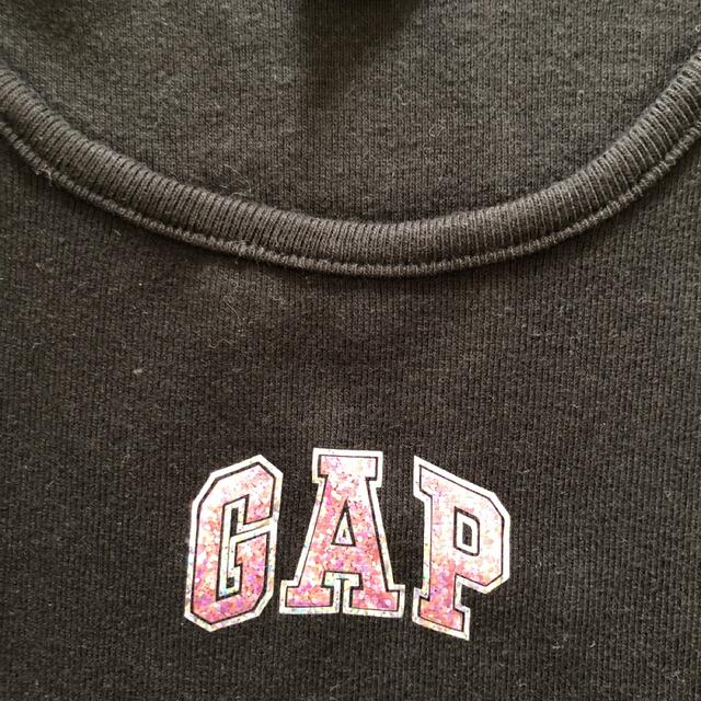 GAP(ギャップ)のGAP/ギャップ キッズ  タンクトップ　ブラック キッズ/ベビー/マタニティのキッズ服女の子用(90cm~)(Tシャツ/カットソー)の商品写真