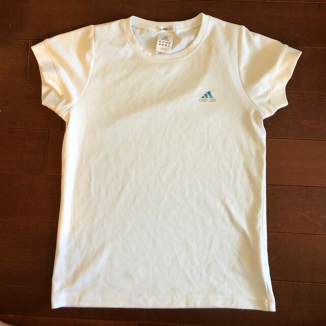 adidas(アディダス)のadidas 白　ｔシャツ　Ｌ レディースのトップス(Tシャツ(半袖/袖なし))の商品写真